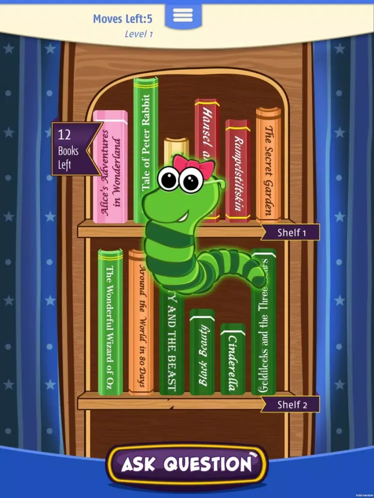 Dolly's Bookworm FREE - The Book-Lovers Puzzle Game iPad Screenshots