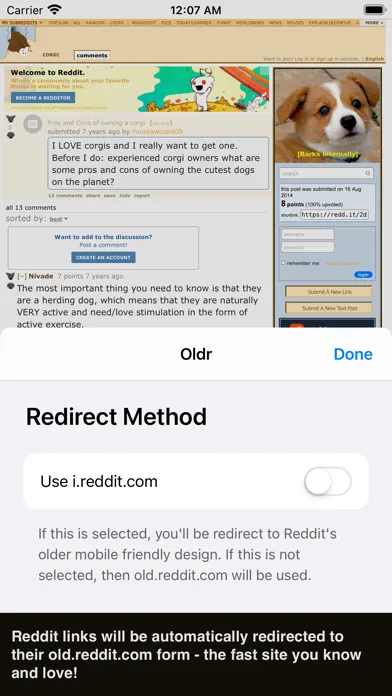 Capturas de pantalla de Oldr Redirect for Reddit