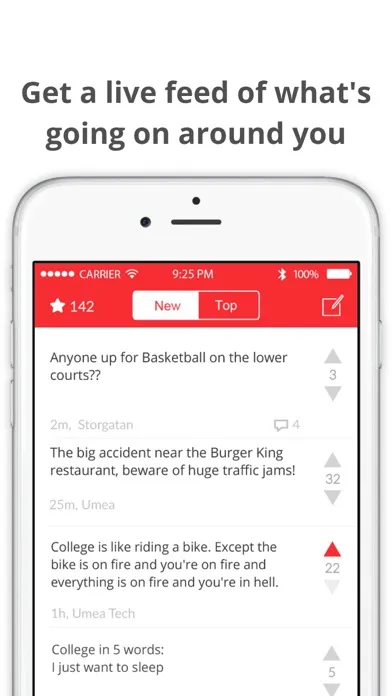 Capturas de pantalla de Secretwall - posts nearby