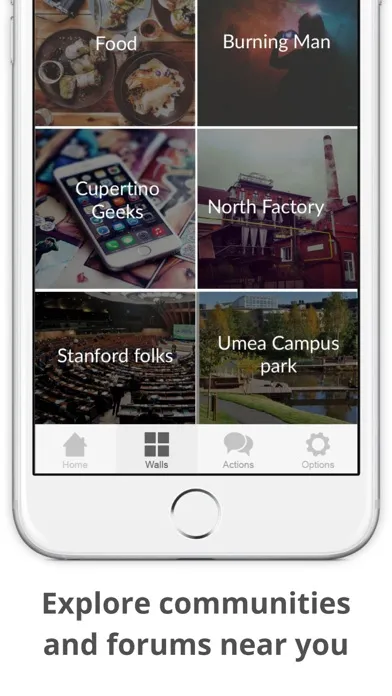 Capturas de pantalla de Secretwall - posts nearby