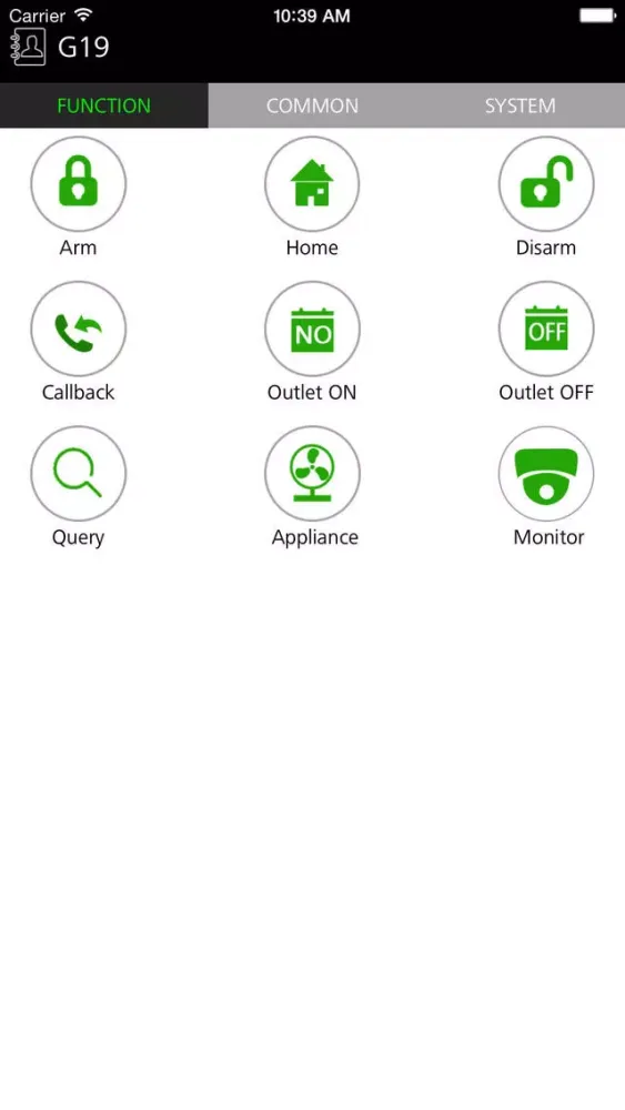 Zrzuty ekranu Vantage Alarm System