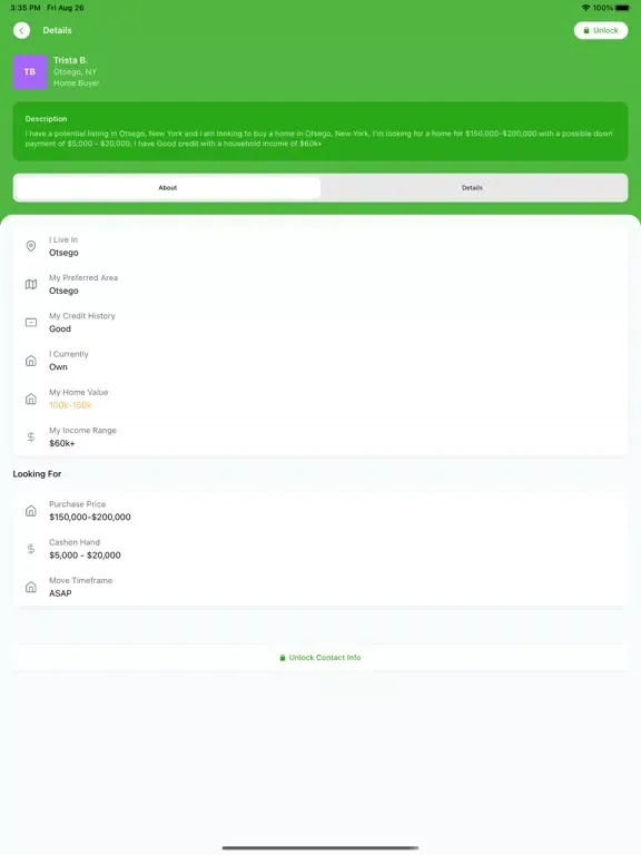 Qazzoo : Real Estate Leads iPad  스크린샷