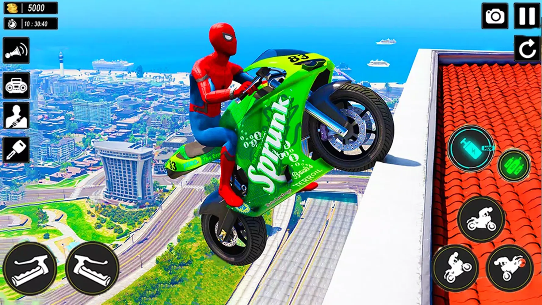 Скриншоты Superhero Tricky Bike Stunt 3D