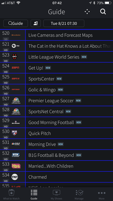 Captures d'écran de SE Next powered by Tivo