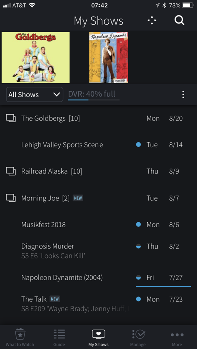 Captures d'écran de SE Next powered by Tivo