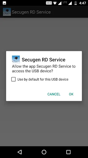 Zrzuty ekranu SecuGen RD Service