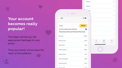 Скриншоты Hashtags - find popular tags