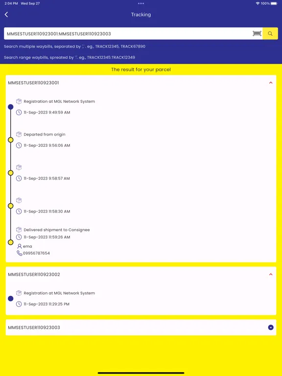 MGL Express iPad  Screenshots