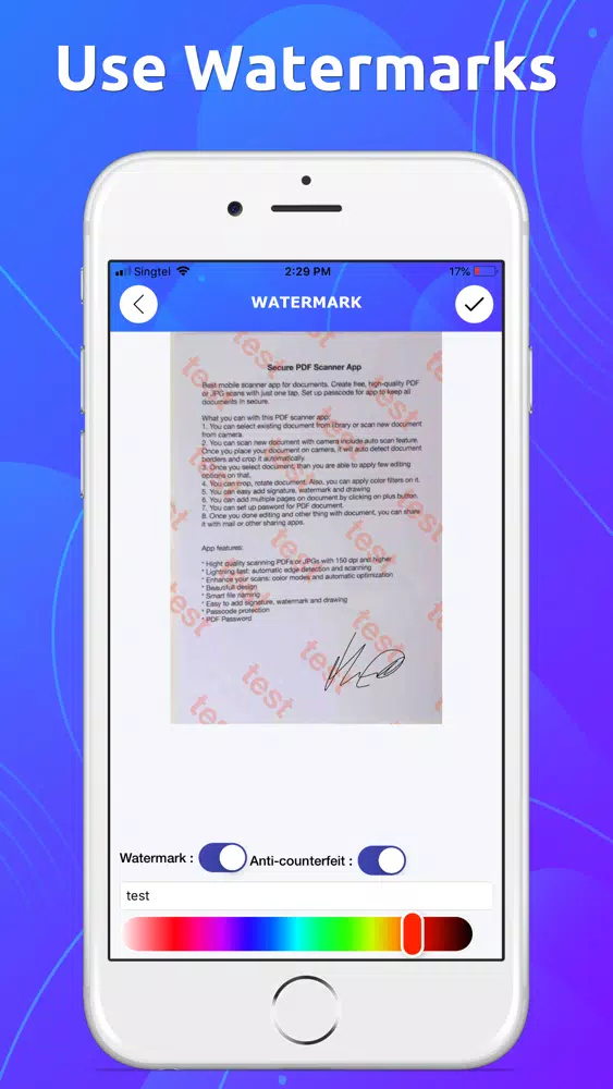 Secure PDF Scanner App OCR应用截图