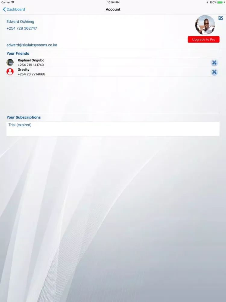 Securex App iPad  Screenshots