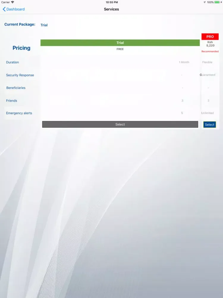 Securex App iPad  Screenshots