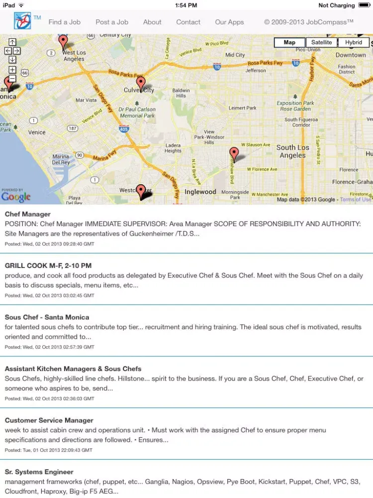 Tangkapan layar JobCompass - Find millions of jobs near you in over 55 countries iPad 