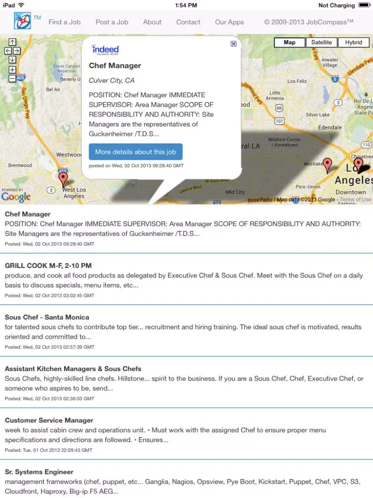 Tangkapan layar JobCompass - Find millions of jobs near you in over 55 countries iPad 