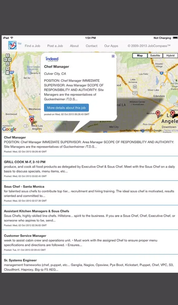 Tangkapan layar JobCompass - Find millions of jobs near you in over 55 countries