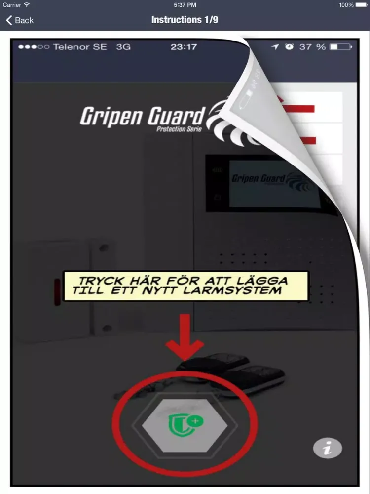 Tangkapan skrin Gripen Guard iPad 