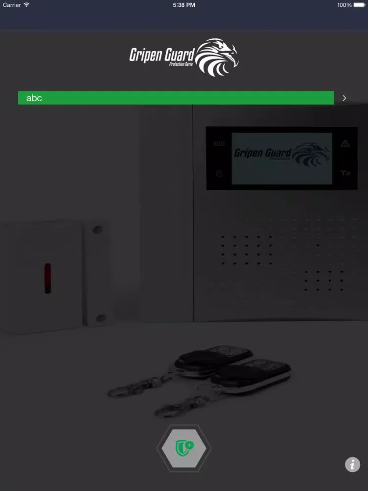 Tangkapan skrin Gripen Guard iPad 