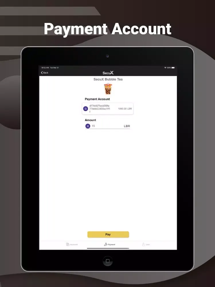 LibraXPay iPad  스크린샷