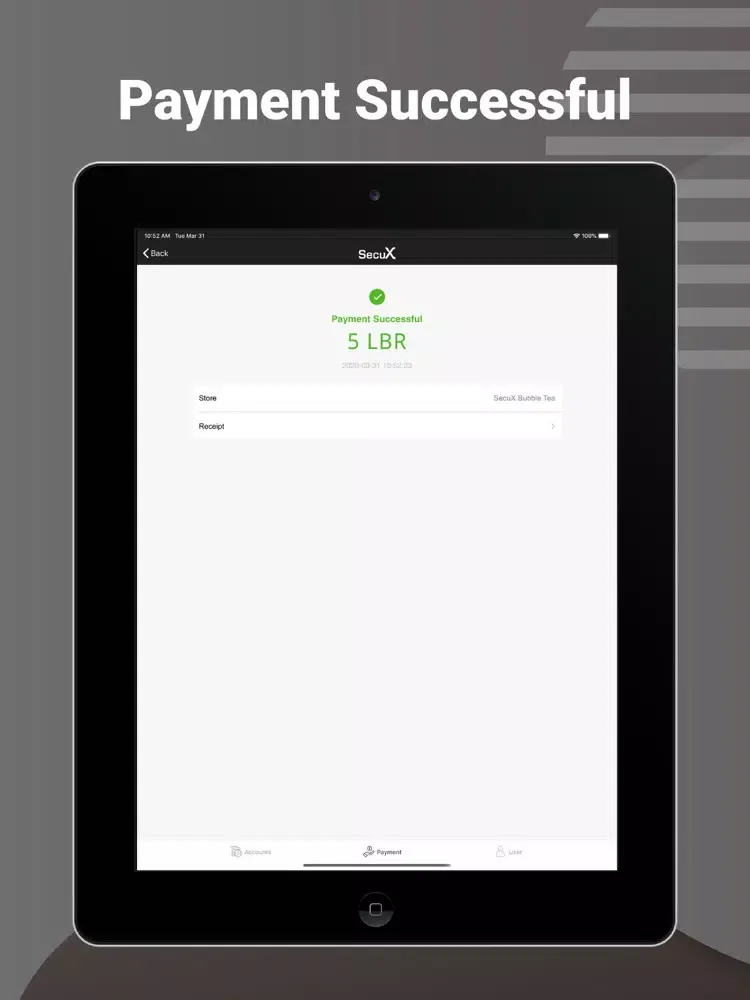 LibraXPay iPad  스크린샷