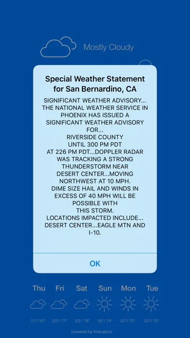 Sky Blue - Local Weather Warnings and Notifications Screenshots