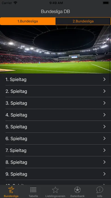 Tangkapan skrin Bundesliga DB