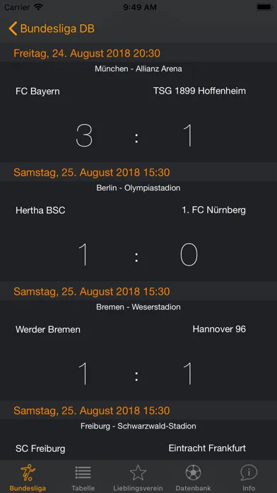 Tangkapan skrin Bundesliga DB
