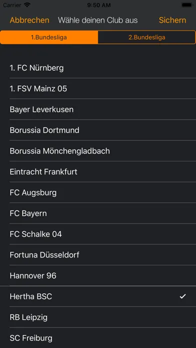 Tangkapan skrin Bundesliga DB