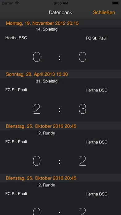 Tangkapan skrin Bundesliga DB