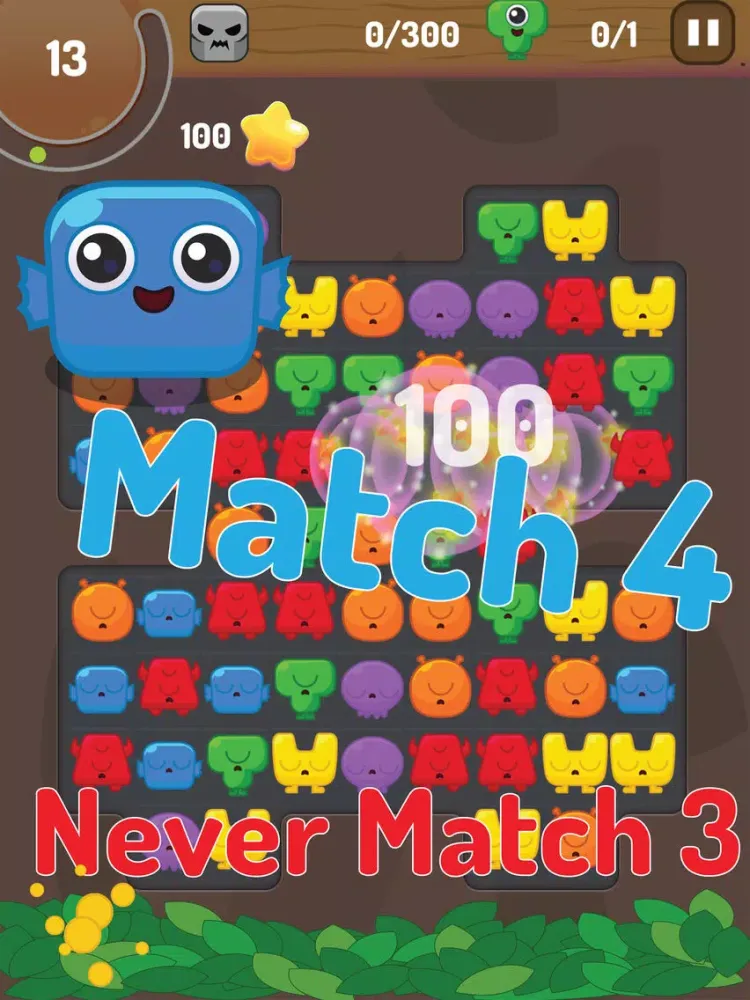 Monster Match 4 - Never Match 3 iPad  Ekran Görüntüleri