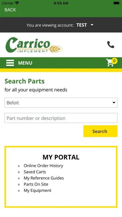 CarricoImplementCustomerPortal Screenshots