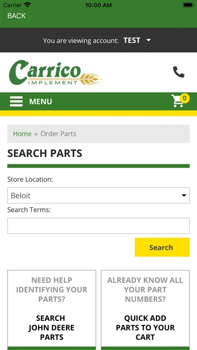 CarricoImplementCustomerPortal Screenshots