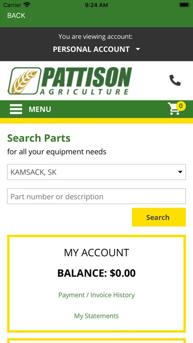 Captures d'écran de Pattison Agriculture