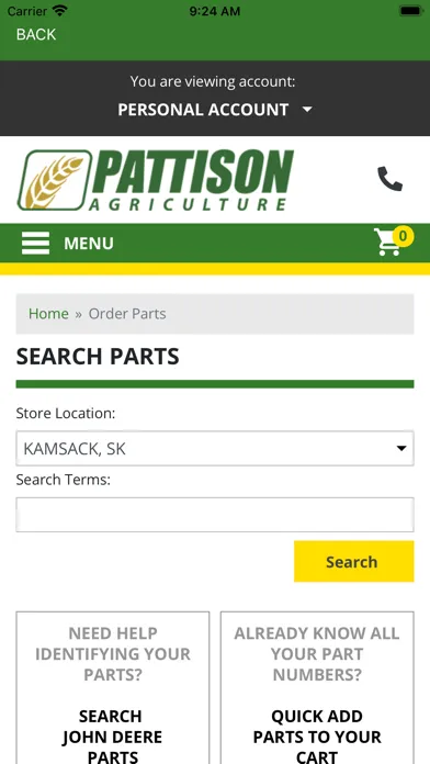 Captures d'écran de Pattison Agriculture