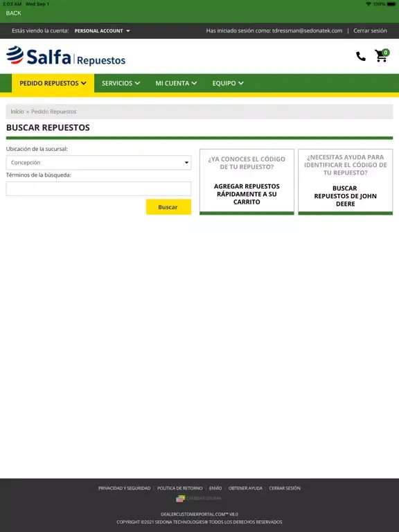 Mi Portal John Deere Salfa iPad  Screenshots