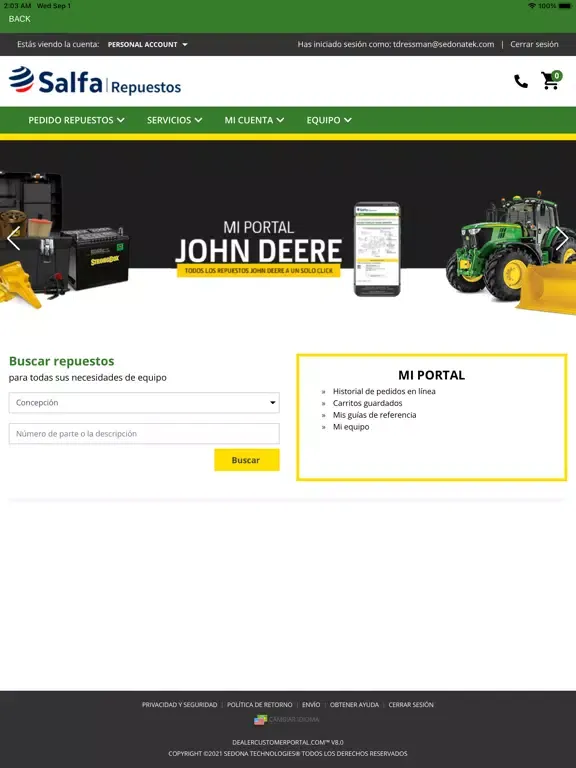 Mi Portal John Deere Salfa iPad  Screenshots