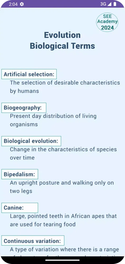 ภาพหน้าจอของ Life science grade 12 notes