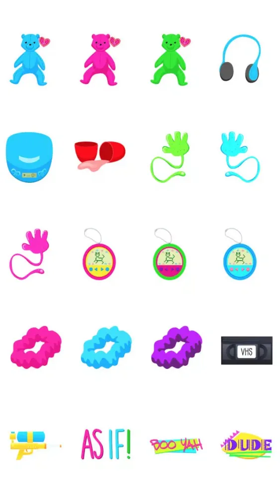 Tangkapan layar Stickers: '90s