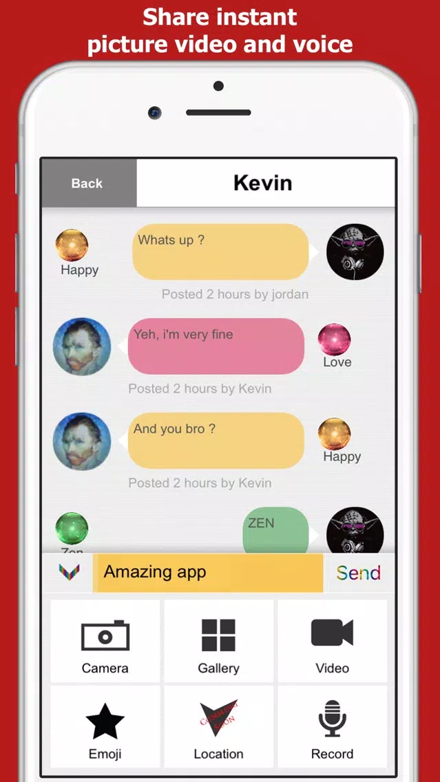 Capturas de tela do Thinks Messenger
