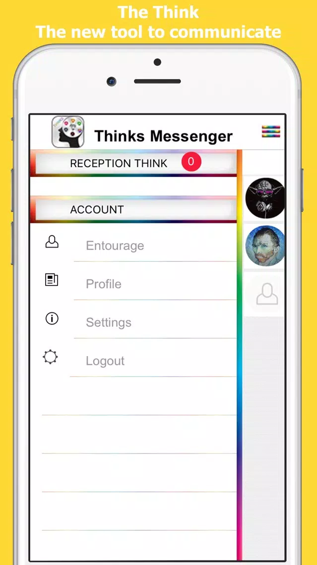 Capturas de tela do Thinks Messenger