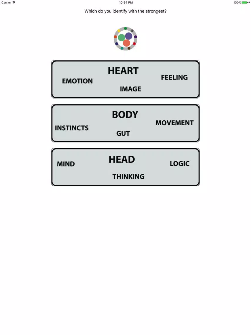 Tangkapan layar Reality Check - Self Awareness Quiz by Seeing Real iPad 