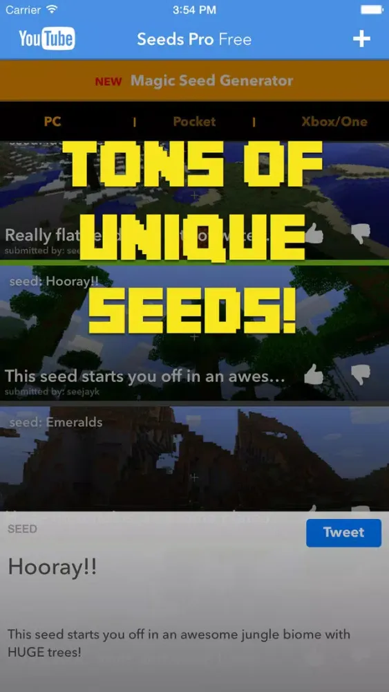 ภาพหน้าจอของ Seeds Pro for Minecraft