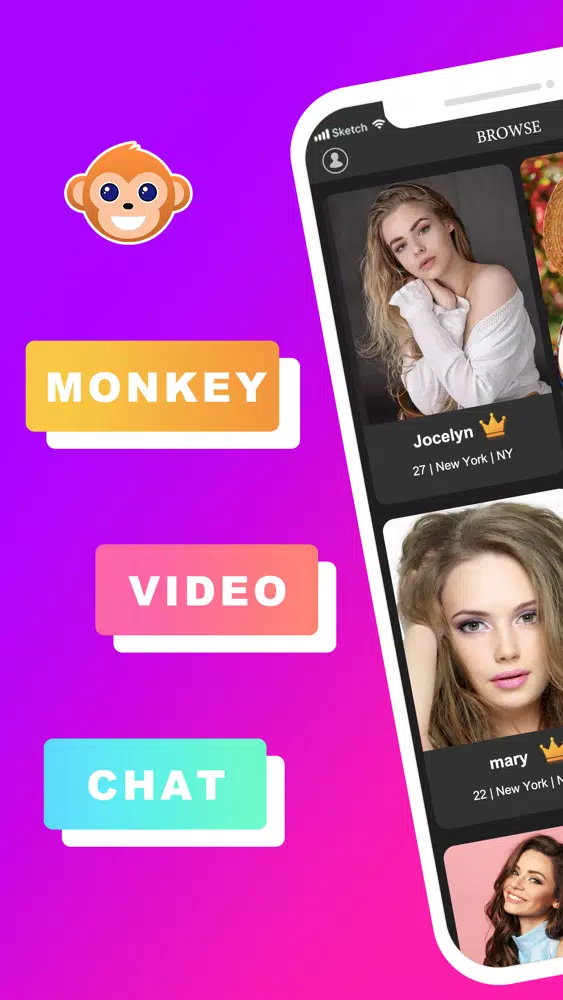 Monkey Video Chat - Live Chat 스크린샷