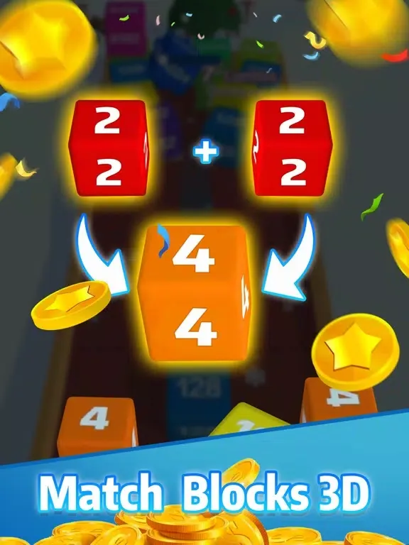 Cube Merge 3D-Match Numbers iPad  Screenshots