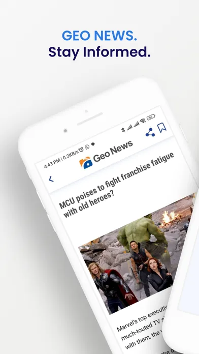 Capturas de tela do Geo News Official