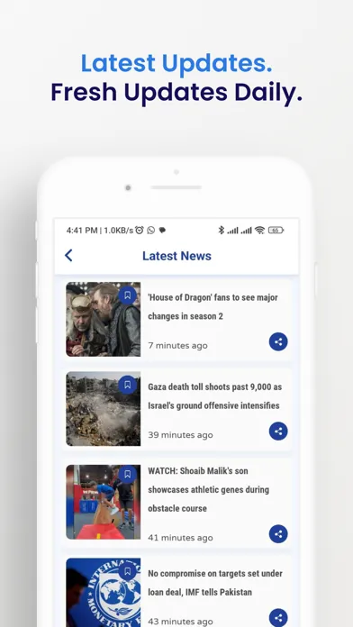 Capturas de tela do Geo News Official