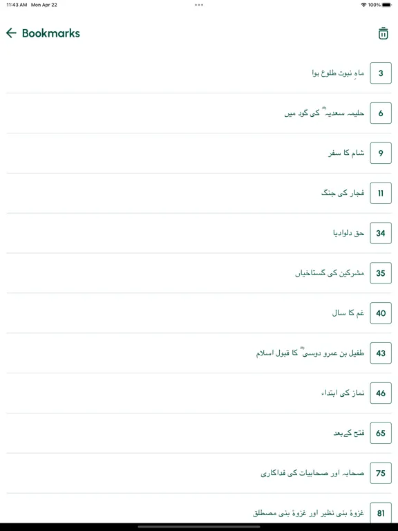Seerat un Nabi in Arabic iPad  スクリーンショット