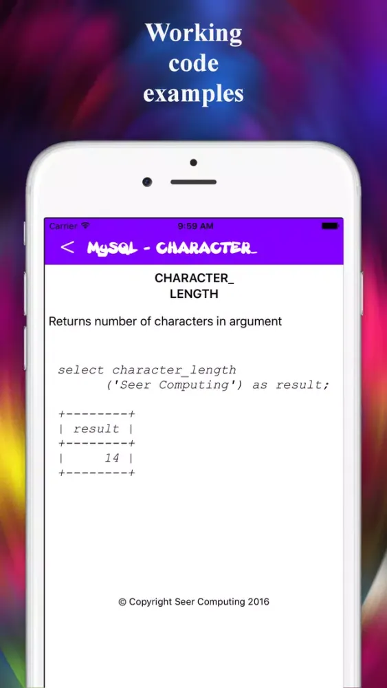 Capturas de pantalla de MySQL Functions Reference
