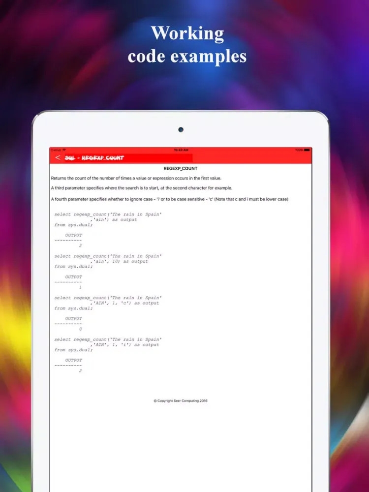 SQL Functions Reference iPad স্ক্রিনশট