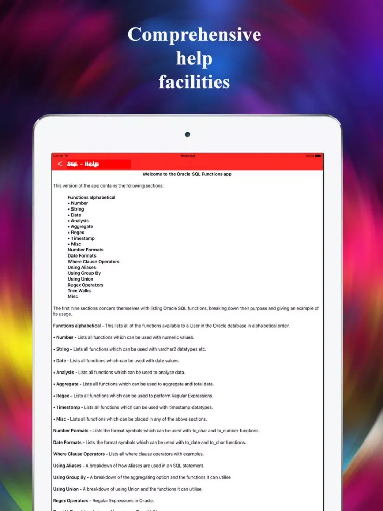 SQL Functions Reference iPad স্ক্রিনশট
