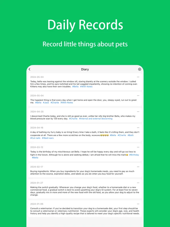 Pet Recipe iPad  Screenshots