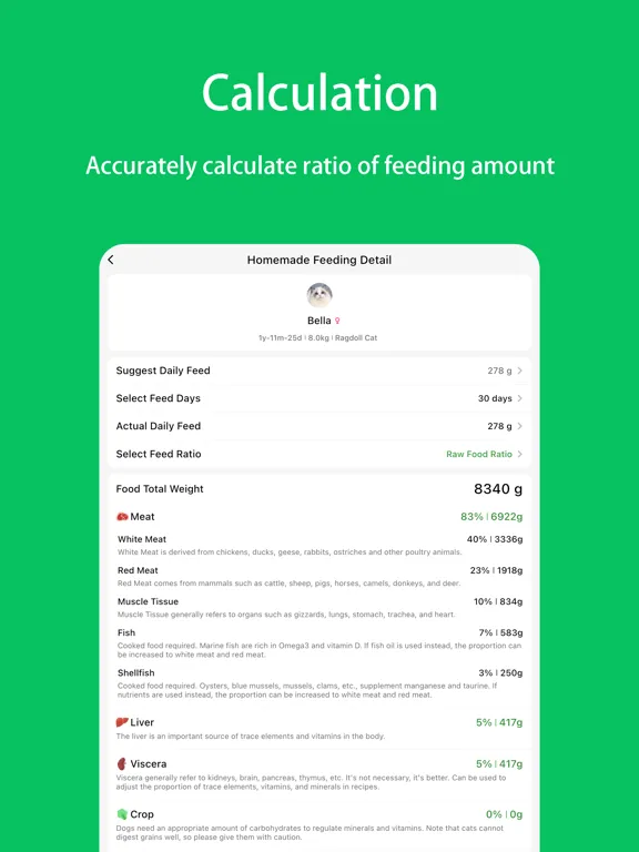 Pet Recipe iPad  Screenshots